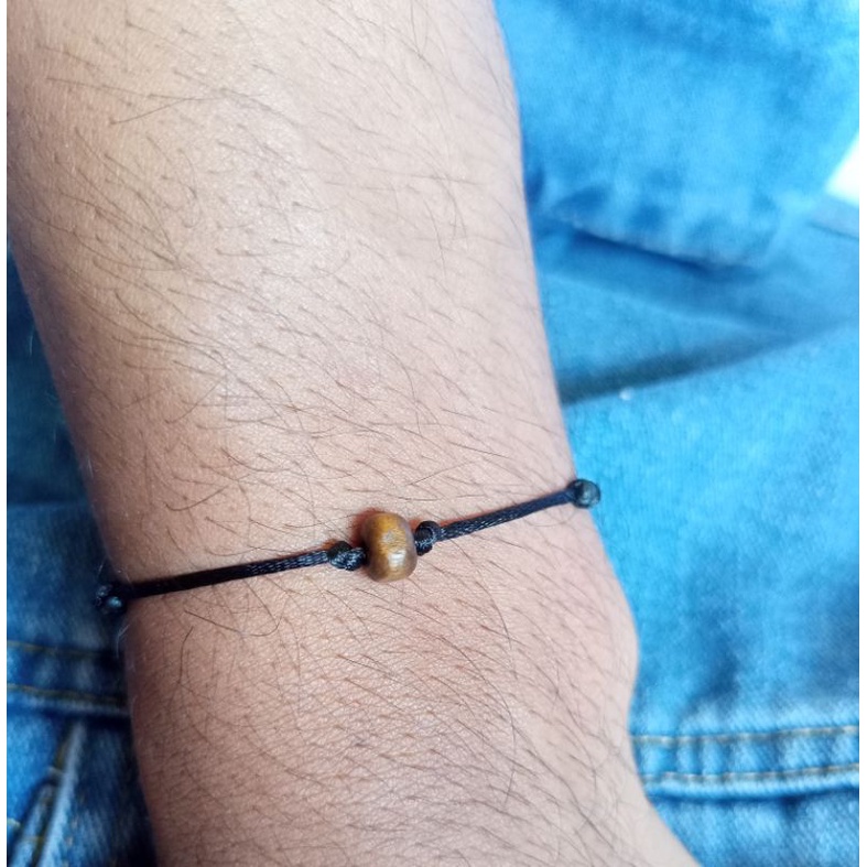 gelang kayu tali satin cina