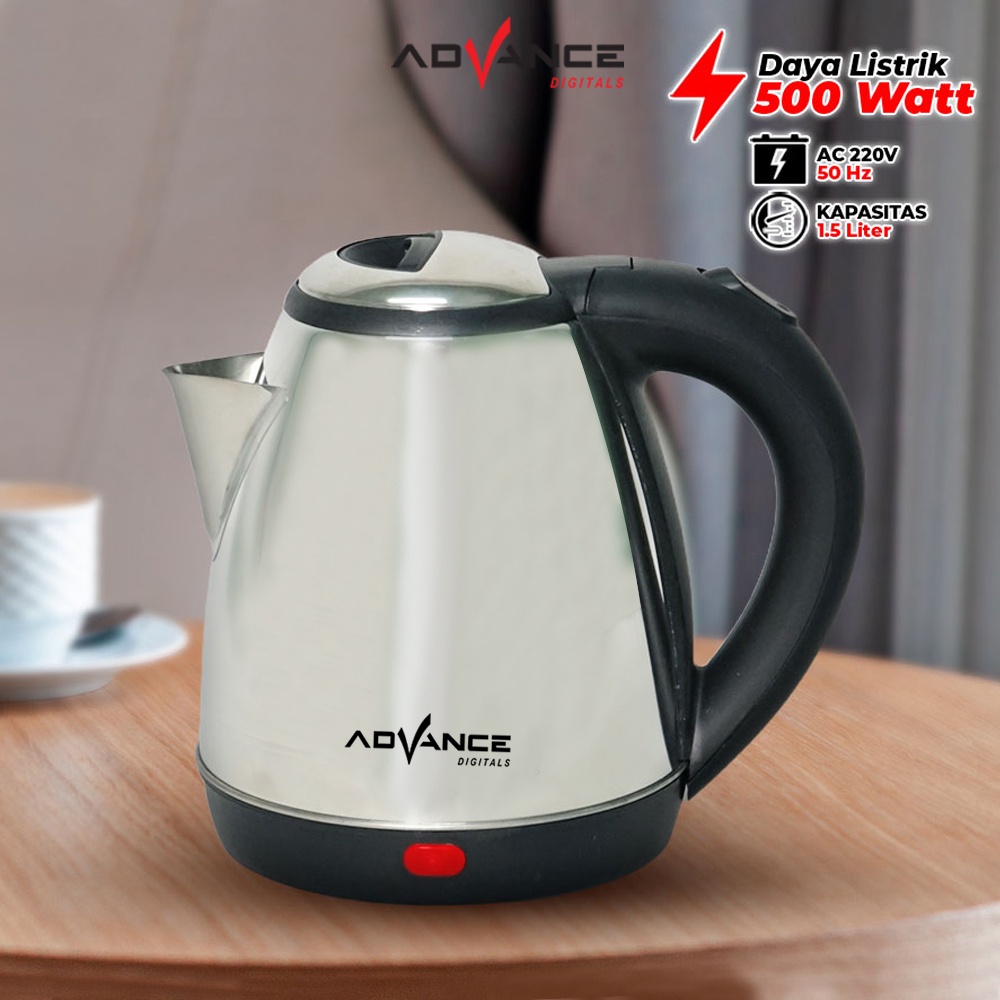 Advance Digitals AK-151 Electric Kettle 1,5 Liter Teko Listrik AK151 I Garansi Resmi 1 Tahun