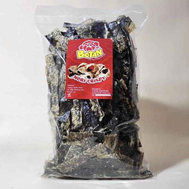 

10.10 SALE FRESH!!! Nori Crispy Mentah 500gr Vegetarian Kerupuk Rumput Laut serbuuu !