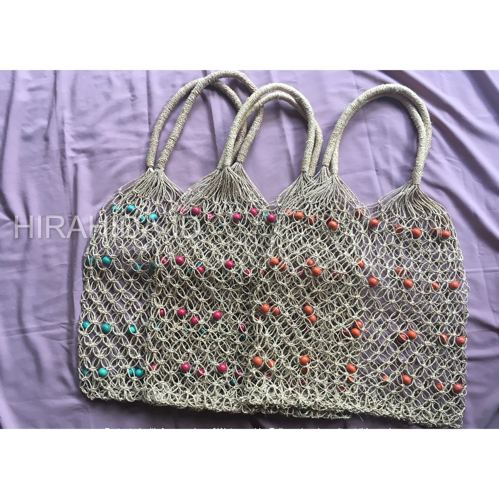 Tas Jaring Tas Kawung Manik OrangeTas Seagrass