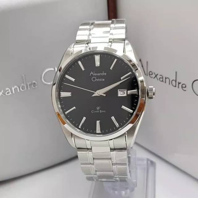 JAM TANGAN PRIA ALEXANDRE CHRISTIE AC8402 SILVER ORIGINAL