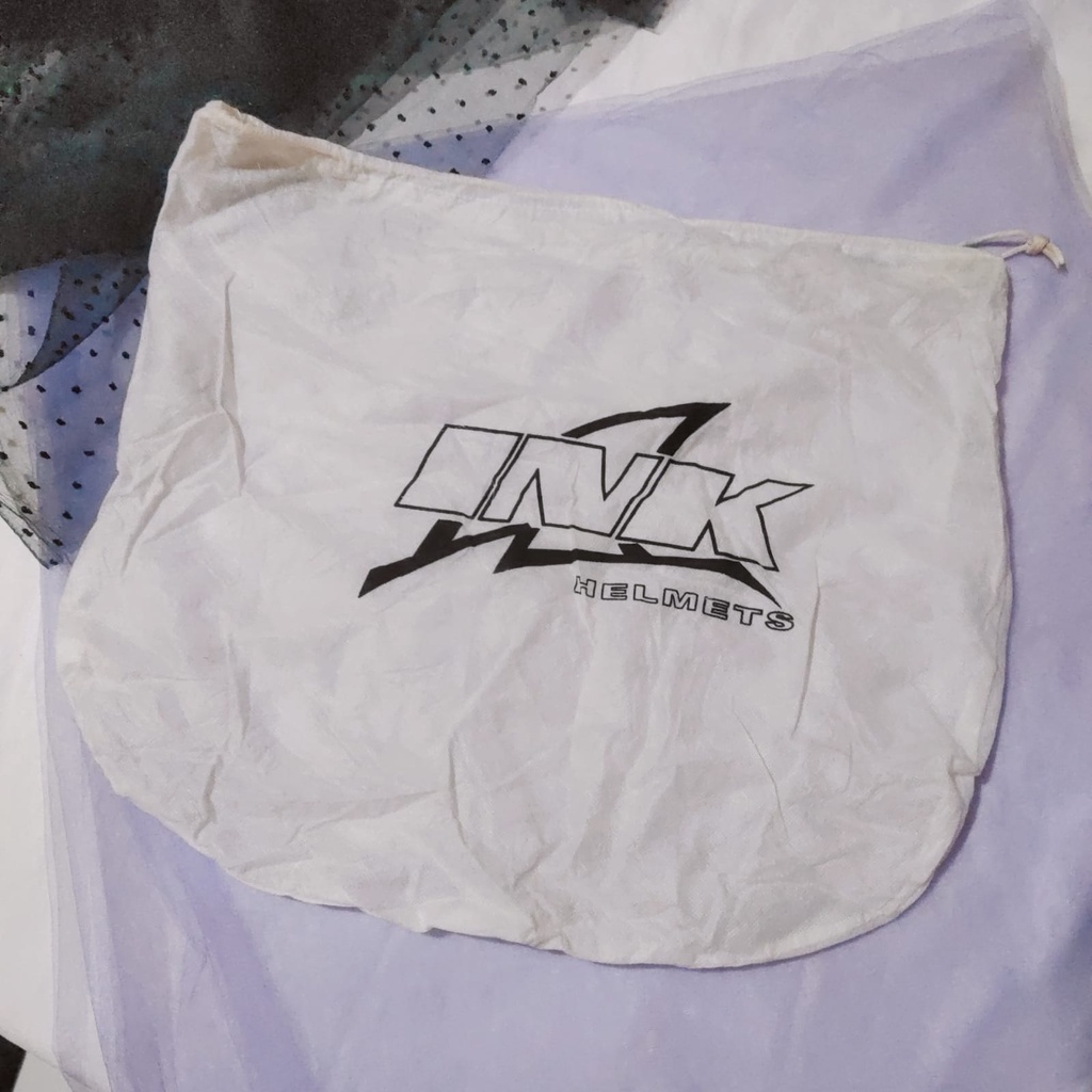 Cover Pelindung/Tas Serut Helm INK warna putih original [NEW]