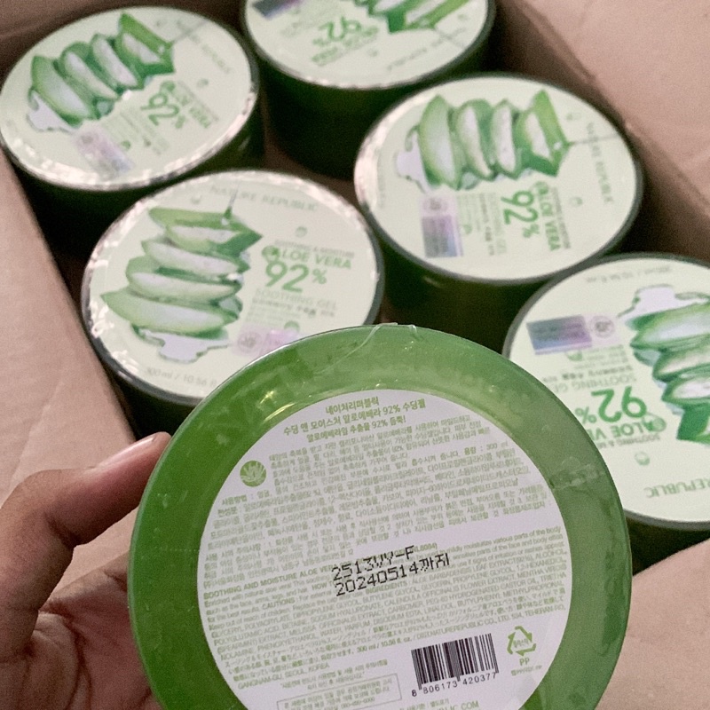 [COD] FREE MASKER ROREC 2 PCS NATURE REPUBLIC Aloe Vera 92% Soothing Gel - 300ml