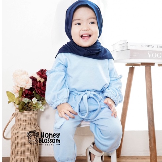 HoneyBlossom One Set Anak Perempuan Salur / Baju Muslim Anak Perempuan Alika Vol.3