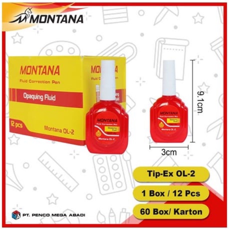 Tipe X Correction Pen Murah/ Tipe X Cair Merk Montana