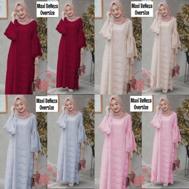 ( BISA COD ✔ ) MX BELLEZA OVERSIZE / MAXI DRESS / MAXI PESTA / MAXI MUSLIM / MAXI BRUKAT