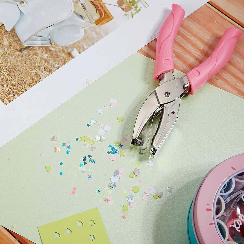 [Elegan] Hole Punch DIY Metal Border Scrapbooking Dengan Alat Tulis Pengikat Kantor Lubang Tunggal Bergagang Lembut