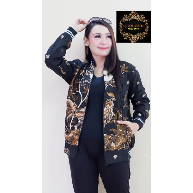 jaket batik trendy MOTIF AYAM ALAS JAKET PRIA WANITA BATIK MODEREN