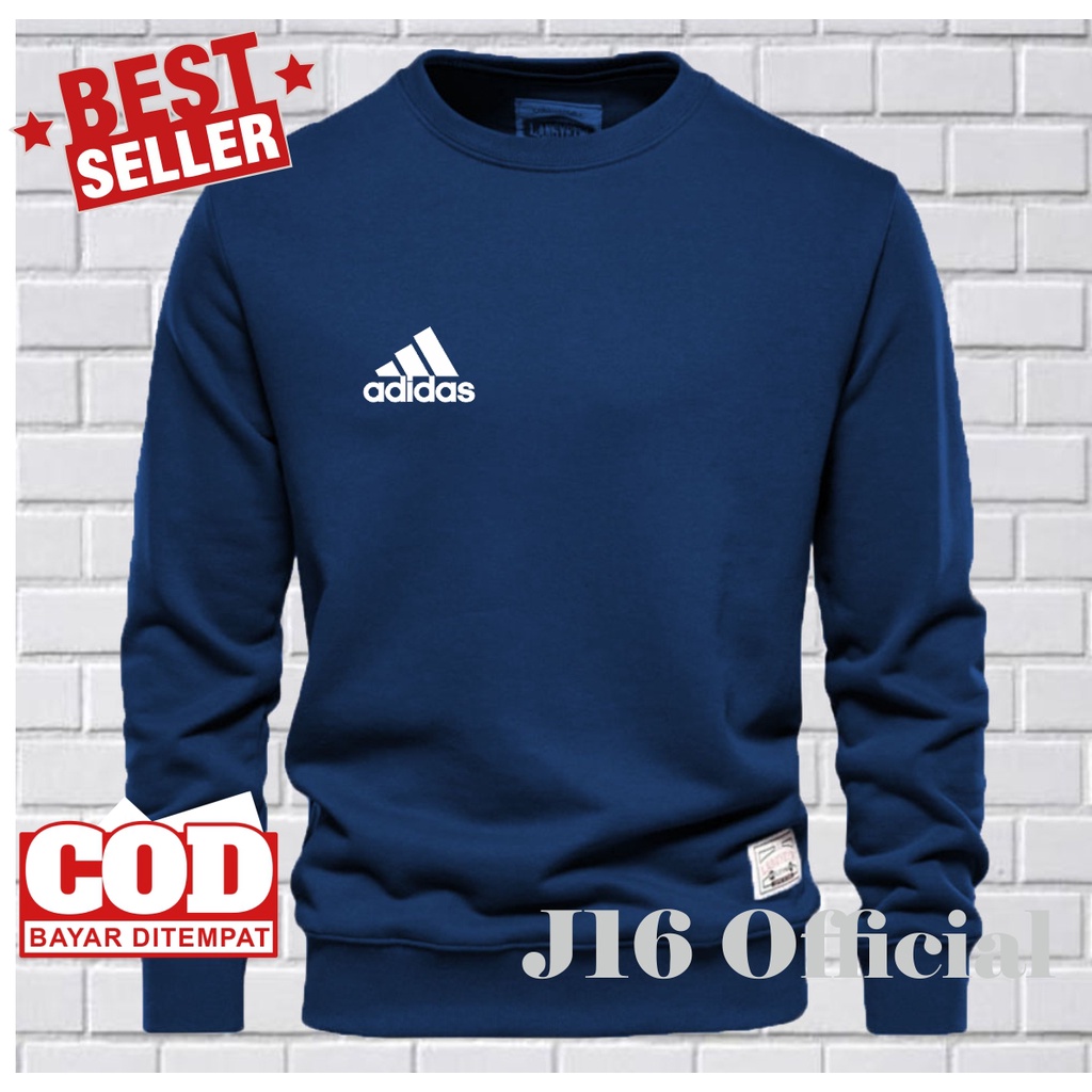 CREWNECK Sweater Distro Pria Bahan Fleece Tebal Premium