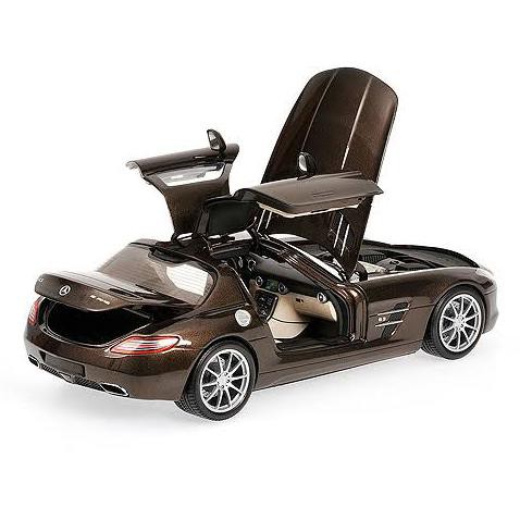 ***COD** 1/18 MINICHAMPS MERCEDES SLS AMG BROWN DIECAST MINIATUR NOT NOREV OTTO