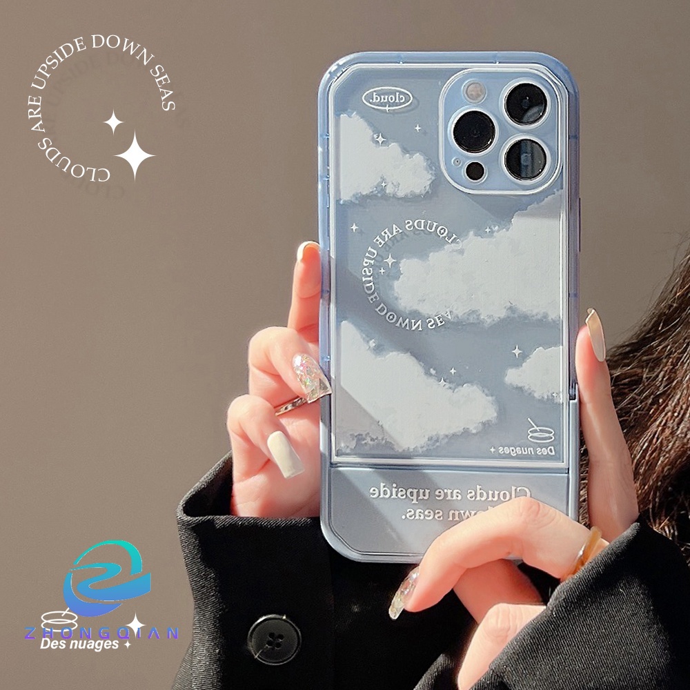 Ins Soft Case Silikon Motif Awan Lucu Untuk iPhone 13 12 11 Pro XS Max X XR 7 8 plus