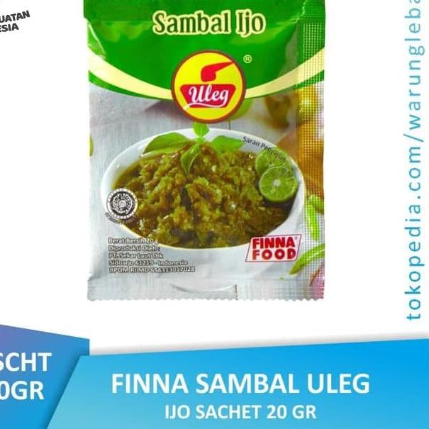 

֍ [PACK] Finna Sambal Uleg Ijo Sachet (10 x 20gr) ♖