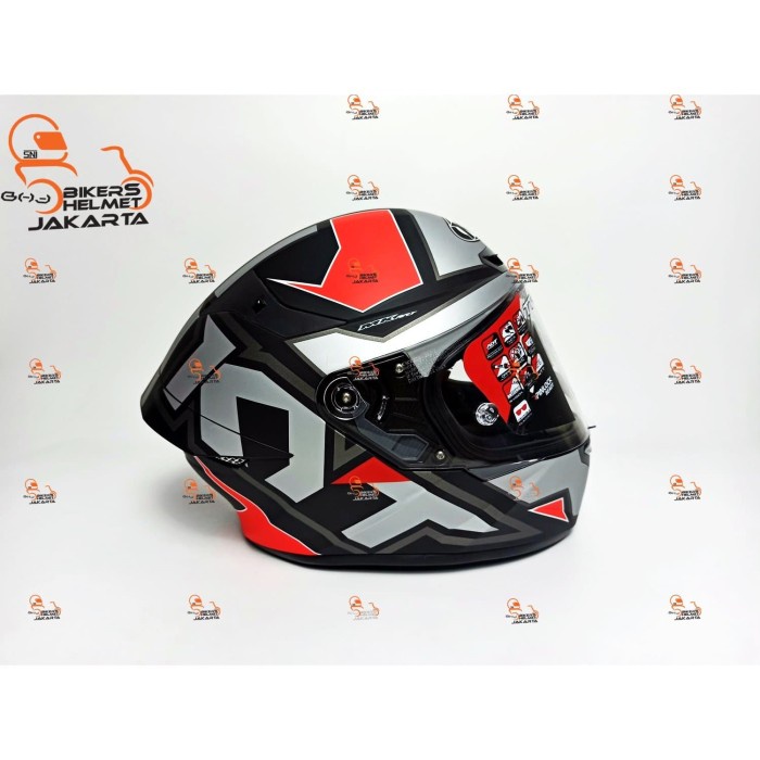 HELM KYT TT COURSE ELECTRON MATT GREY RED FULL FACE LIMITED 2020
