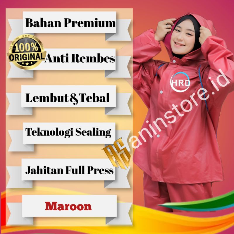 Jas Hujan  Setelan Lengkap  Berkualitas Original HRD