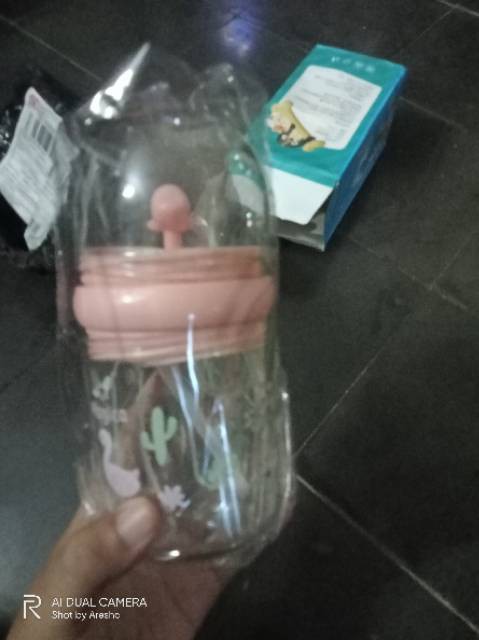 Botol Minum Anak Air Mancur Model Ikan Paus Sedotan 250ml