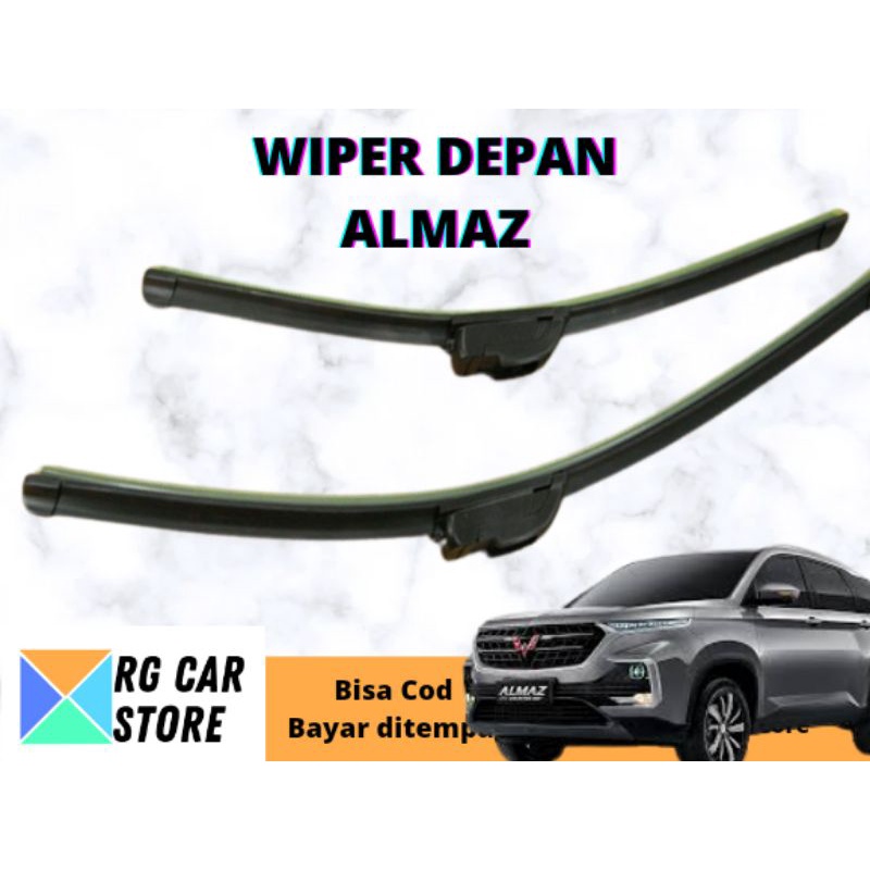 WIPER WULING ALMAZ FRAMELESS ISI 2 DIJAMIN PNP TINGGAL PASANG BERKUALITAS