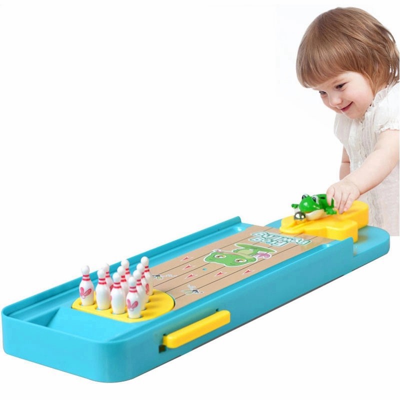 MOMBABY1 Mainan Edukasi anak Bowling frog / Kado Mainan Anak bowling kodok