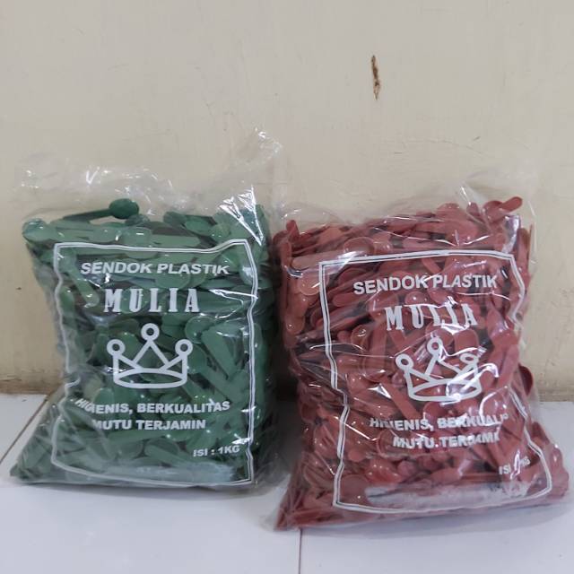 SENDOK JELLY PUDDING PLASTIK KECIL MURAH