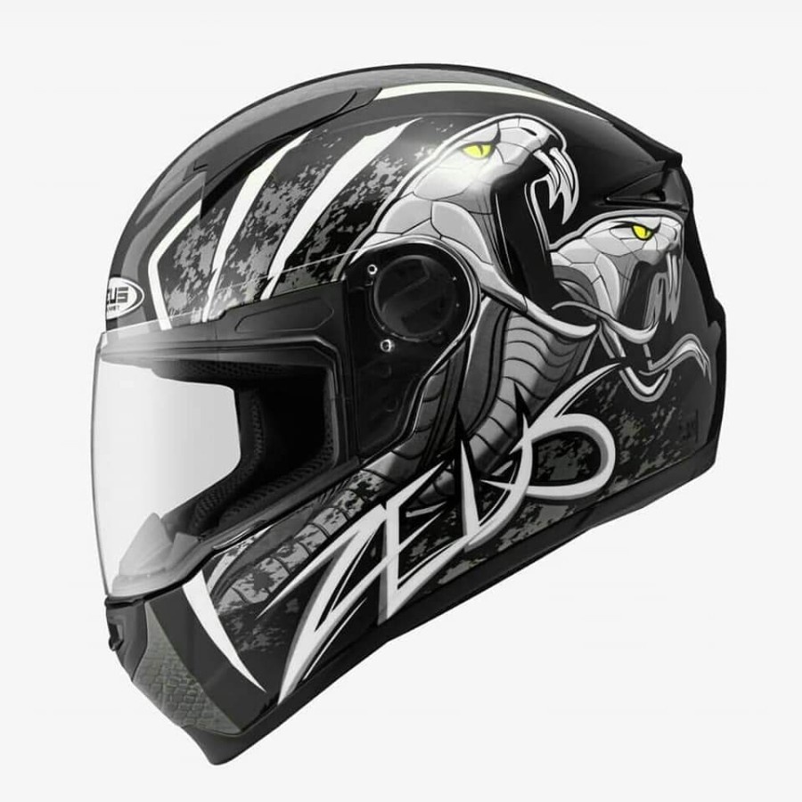 ZEUS ZS811 BLACK AL48 WHITE | HELM FULL FACE| ORIGINAL ZEUS