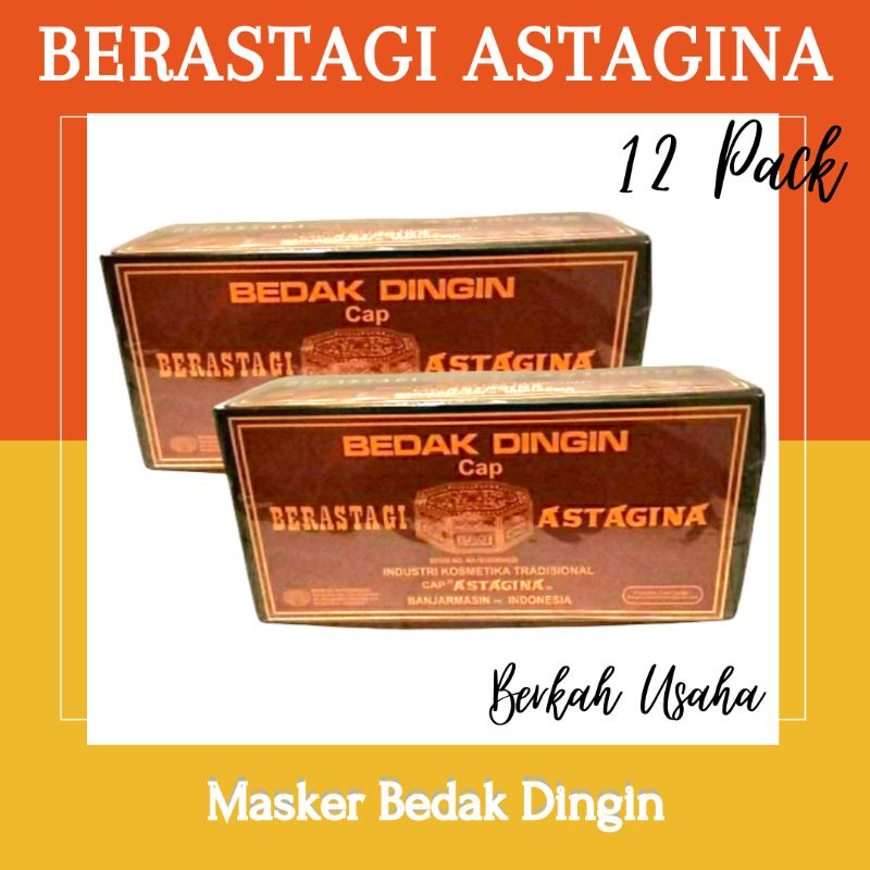 BEDAK DINGIN BERASTAGI BEDAK WAJAH ASTAGINA PER BOX ISI 12 PAK