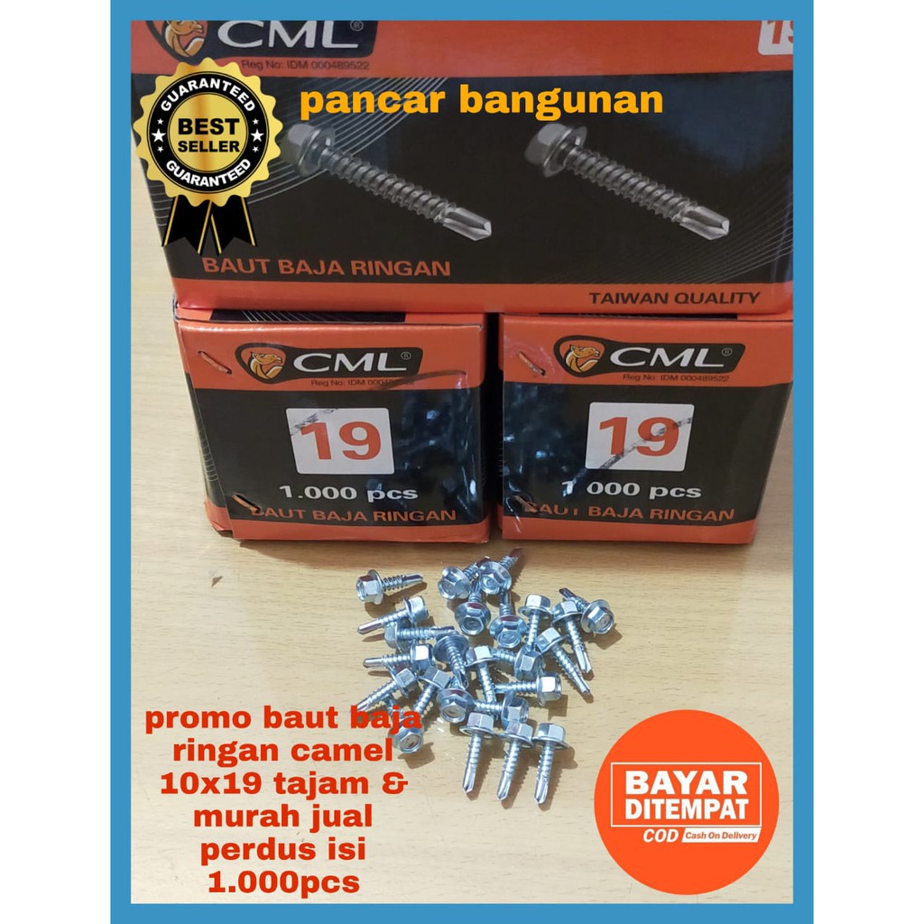 BAUT BAJA RINGAN 10x19 CAMEL - SKRUP BAJA RINGAN - BAUT BAJA RINGAN 10x19 - BAUT BAJA RINGAN CAMEL 1