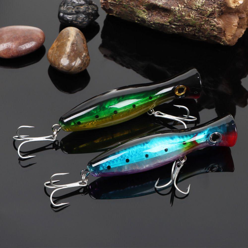 Top Fishing Lures Bass 6warna Umpan Keras Plastik