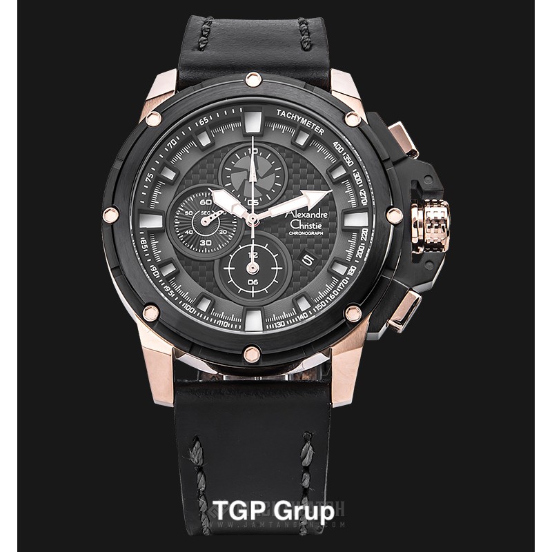 Alexandre Christie AC 6390 MC LBRBA Man Chronograph Black Rosegold