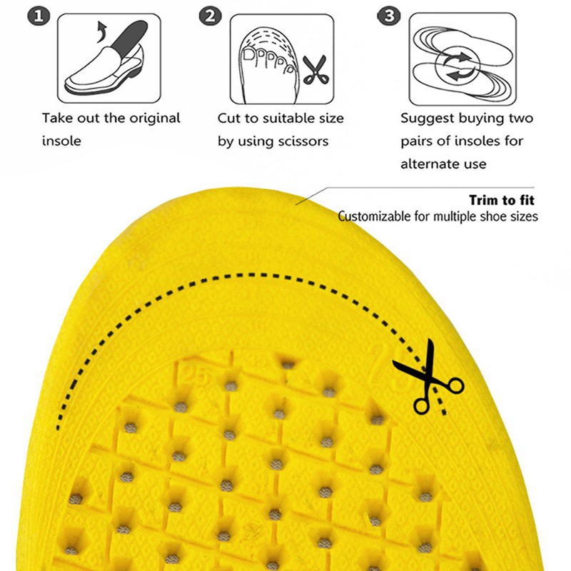 Sepasang Insole Sisipan Sepatu Penambah Tinggi Badan Instan Untuk Pria dan Wanita Pilihan Tinggi 1.5cm / 2.5cm / 3cm