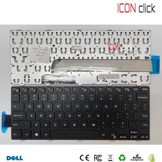 Hemat Keyboard Laptop Dell Inspiron 14-3458 14-3459 14-3462 14-3467 Hitam Diskon
