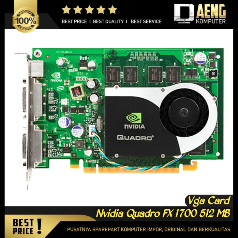 VGA Nvidia Quadro FX 1700 512 MB 128 Bit DDR2 MANTAP
