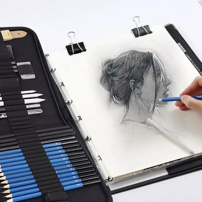 

H&B Drawing & Sketching Pencils 33 Set + Free Sketch Pad