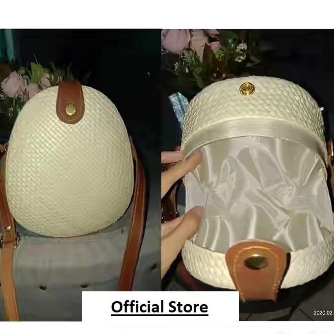 Tas Selempang Telur Anyaman Pandan