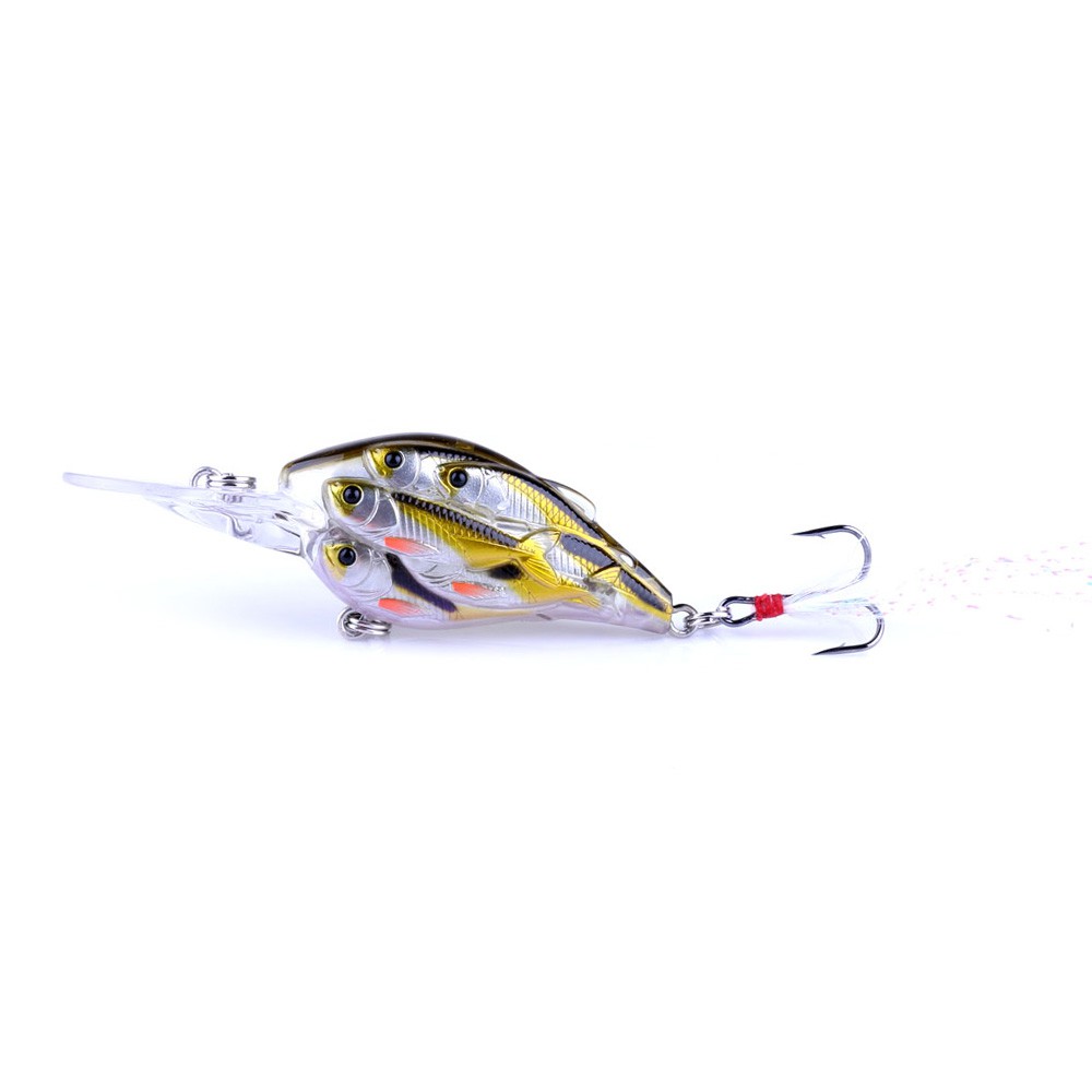 HENGJIA 9pcs 7.5CM/9G Umpan Pancing Groupfish Lifelike Minnow Crankbait Fishing Lure Wobbler Ikan