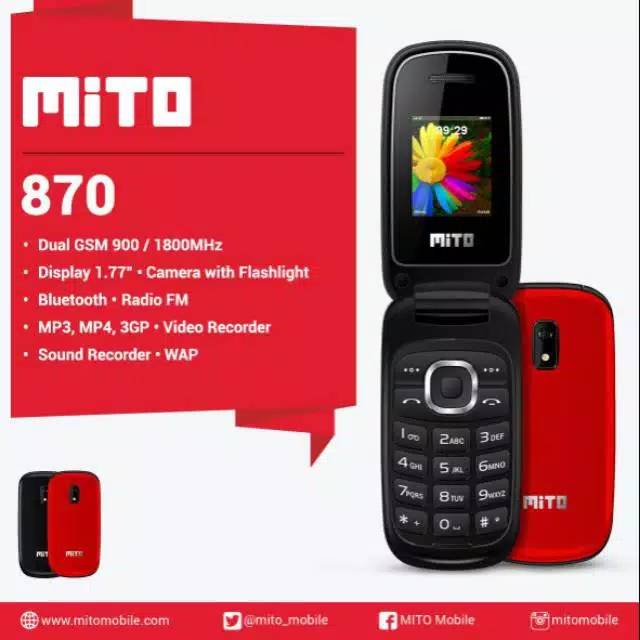 Hp lipat mito 870 garansi resmi 1 tahun