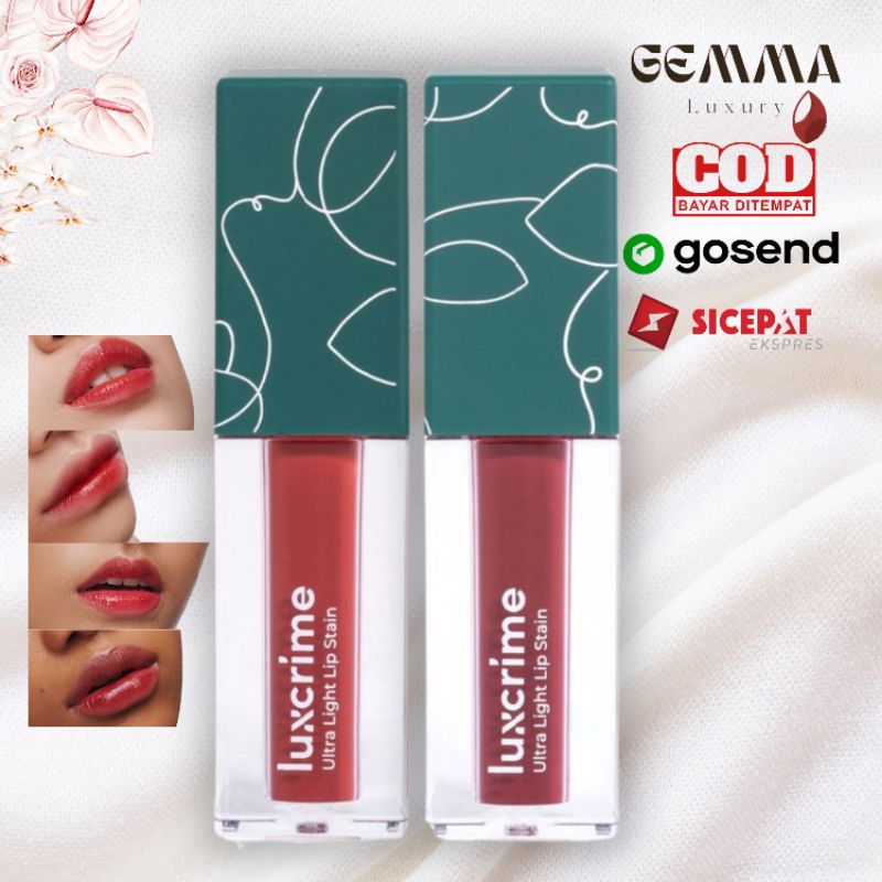 NEW PACKAGING READY STOK (GOSEND/COD) LUXCRIME ULTRA LIGHT LIP STAIN - ULTRA CREAMY LIP VELVET / Lip Tint X MONICA AMADEA