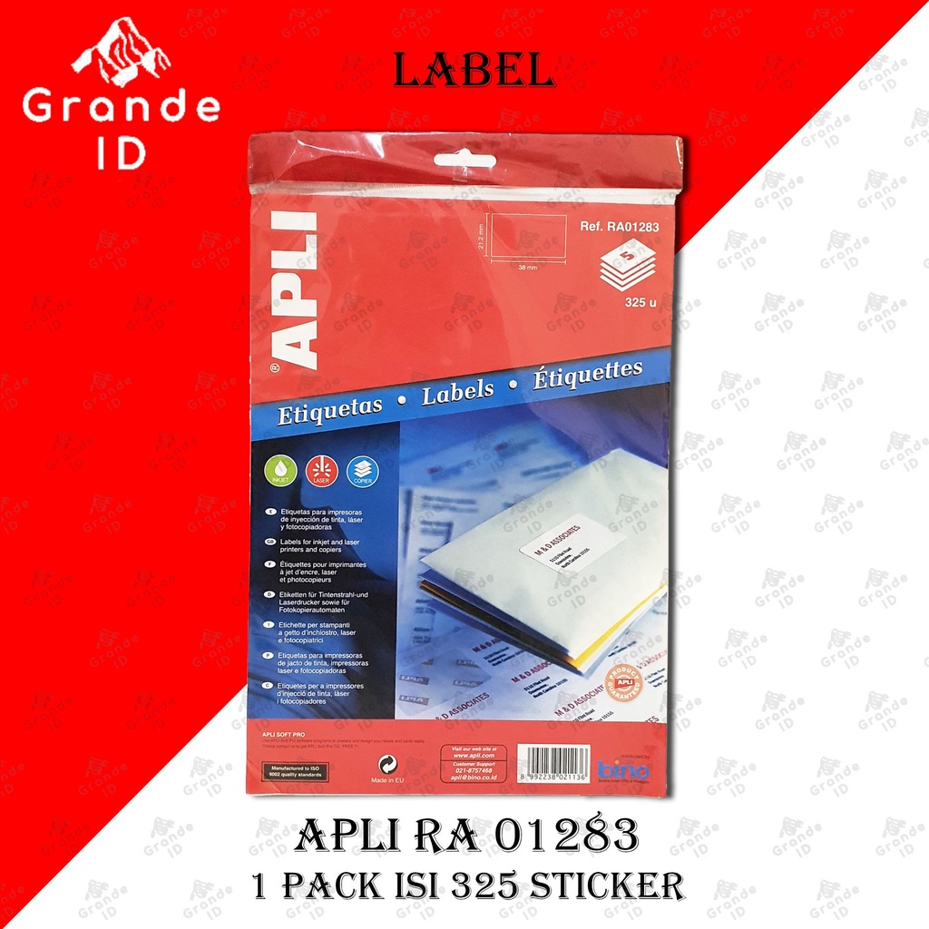 

LABEL STICKER APLI RA01283 COMPUTER PAPER BANTEX APLI RA 01283
