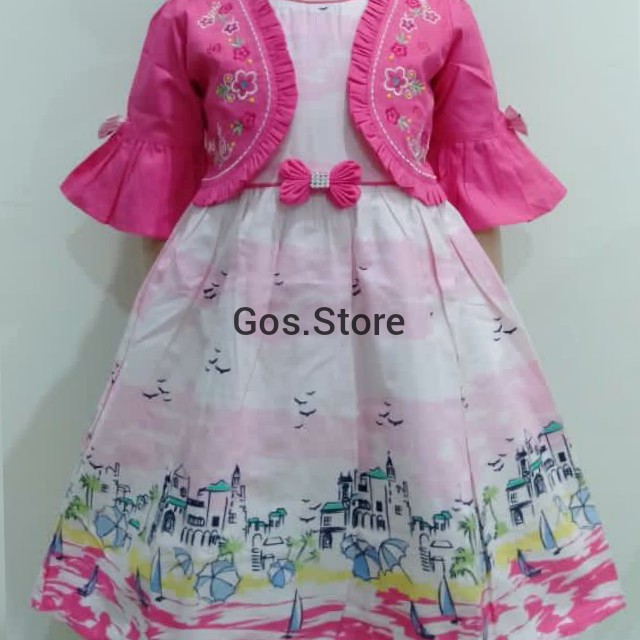 gos DRESS NIKITA ROMPI PANTAI 9496 Dress Gaun Pakaian Atasan Anak Perempuan