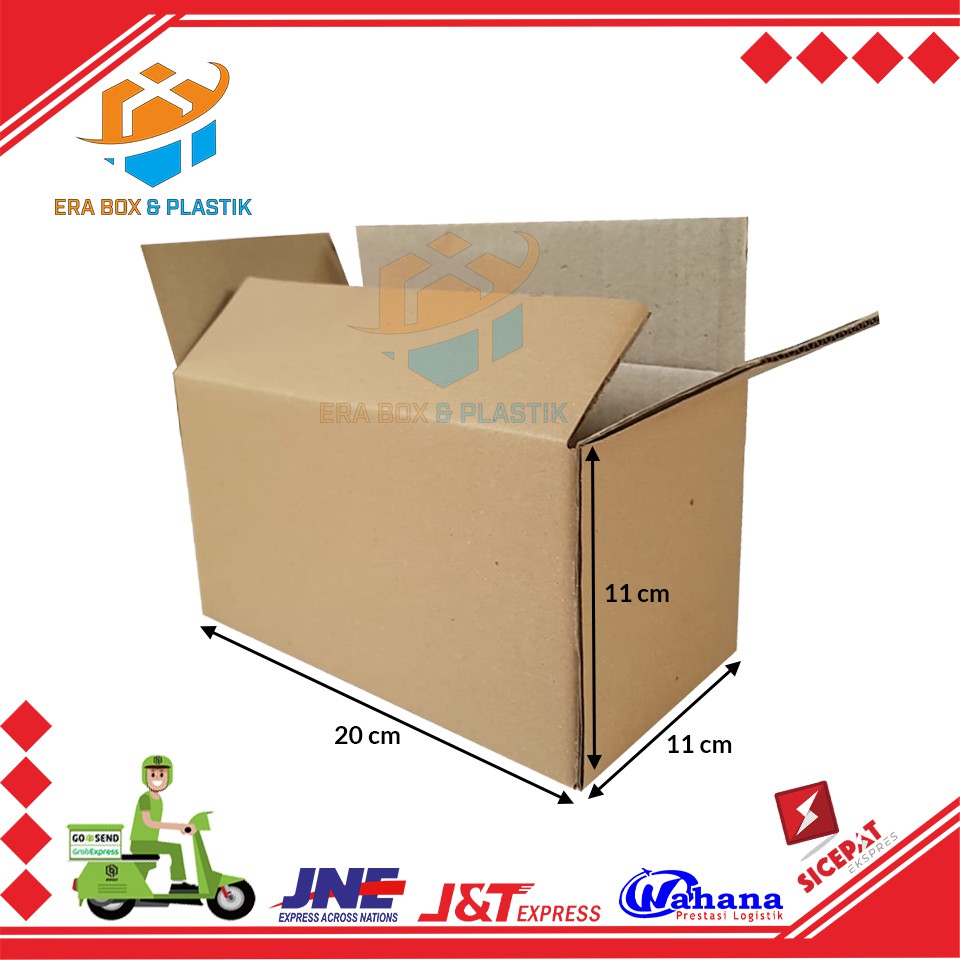 Kardus 20x11x11 cm | Box | Karton Packaging | Dus Kotak Kado Murah | 1 Pack @10 Pcs