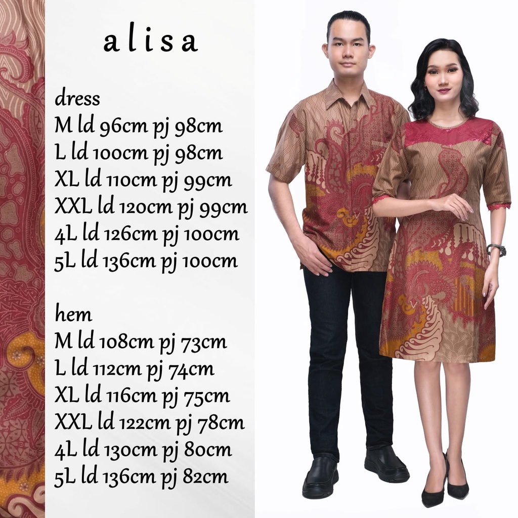 BATIK COUPLE KELUARGA SARIMBIT FAMILY SERAGAMAN TERBARU MURAH PREMIUM JUMBO HALUS BATIK KOPEL KEKINIAN DRESS KONDANGAN ALISA