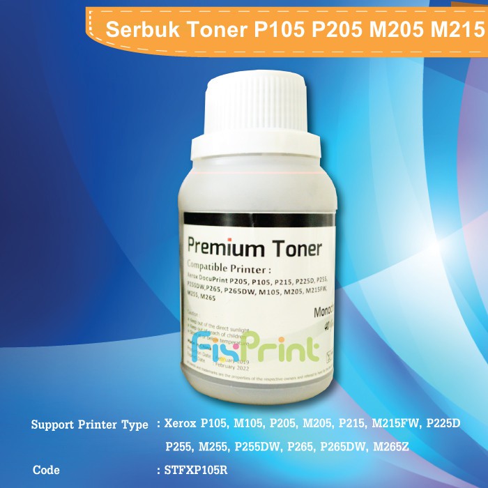 Serbuk Toner Refill Xerox Docuprint M265 P265 P105 P205B M215B P255dw M255z M105