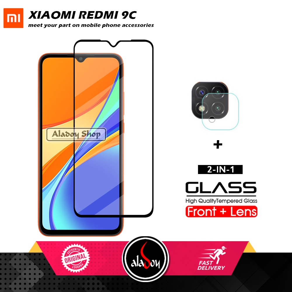 PAKET Tempered Glass Layar Xiaomi Redmi 9c Free Tempered Glass Camera