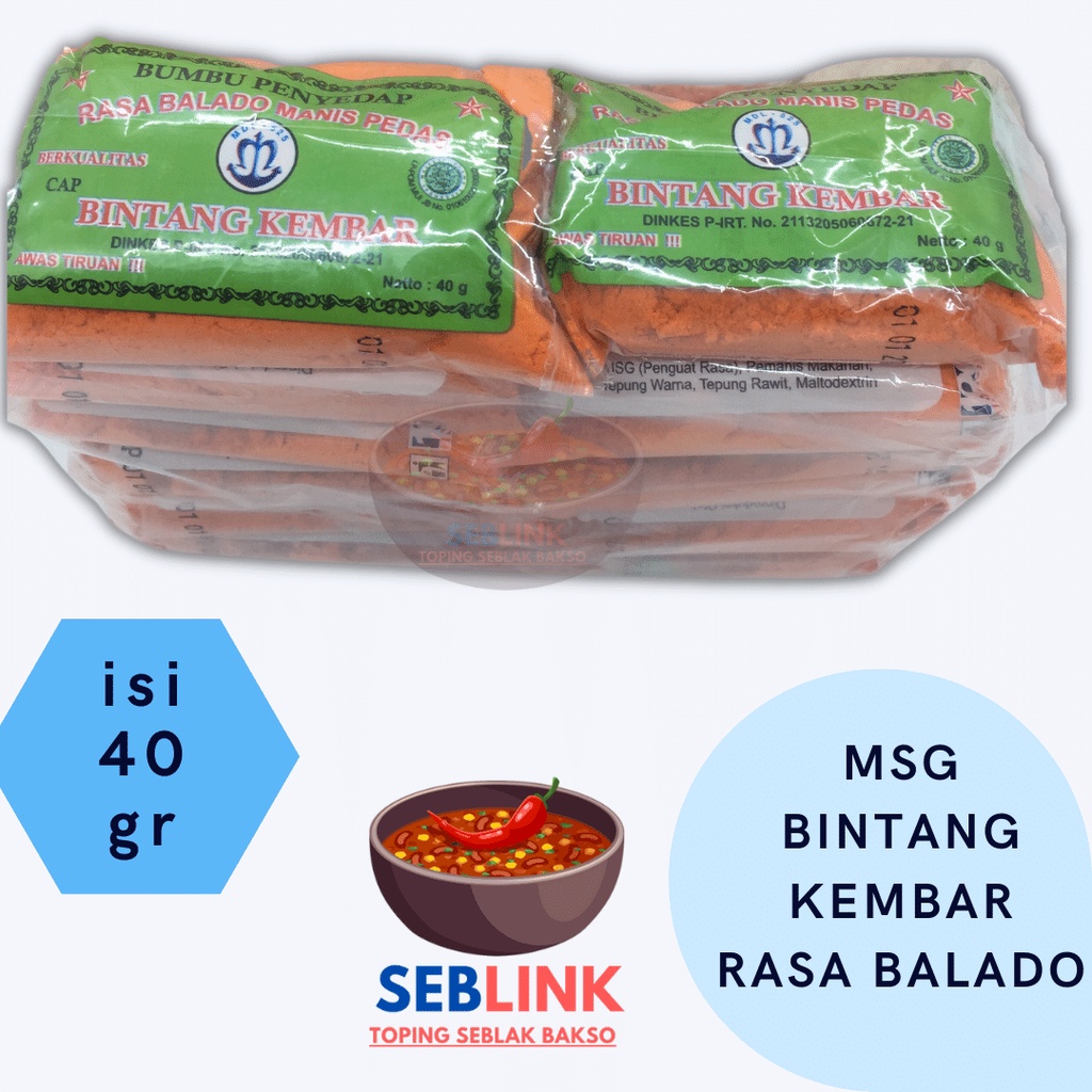 

Bumbu Tabur Instant Atoom Bintang Kembar Kecil 40gr