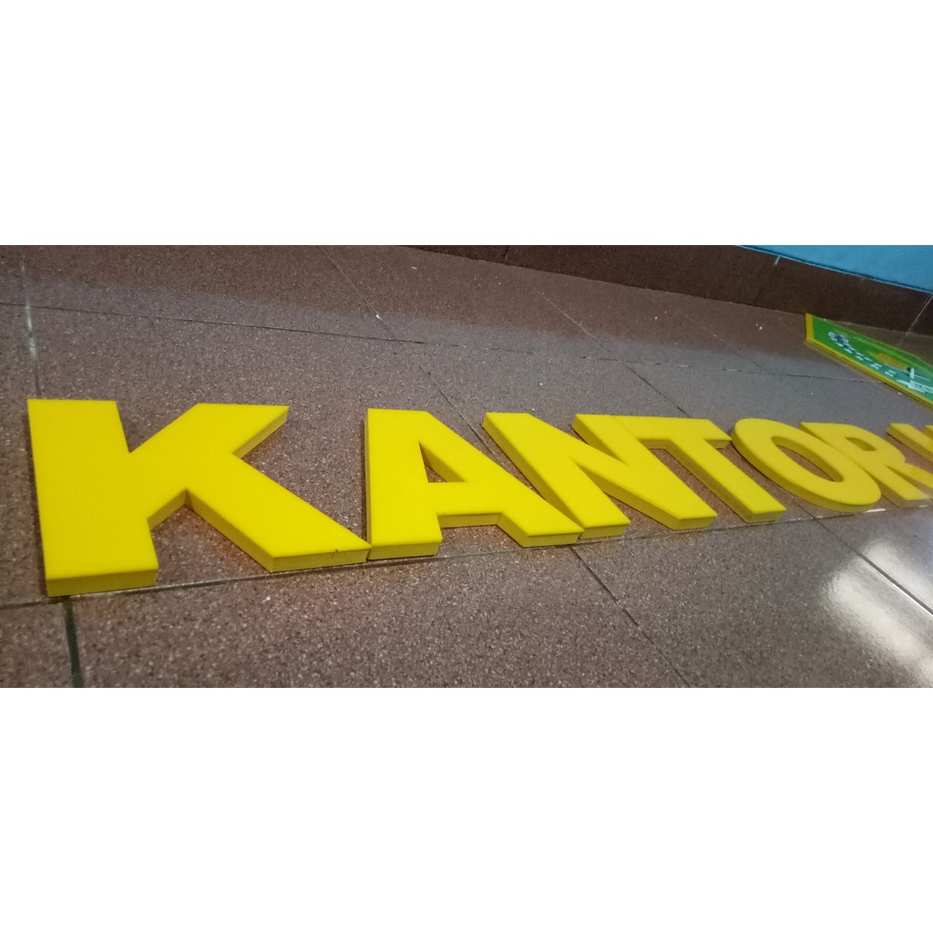 Huruf Timbul Acrylik Huruf Akrilik Lapis Spon Ati Tinggi huruf 20cm