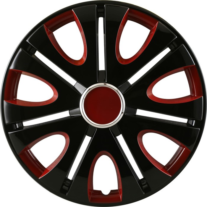 COVER VELG SPORT WHEEL DOP RODA LOWIN DESIGN 14 INCHI HITAM &amp; MERAH 5082 - 1 SET 4PCS