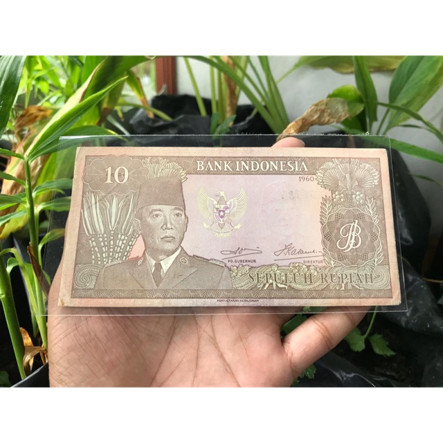 Uang Kuno 10 Rupiah Soekarno XF