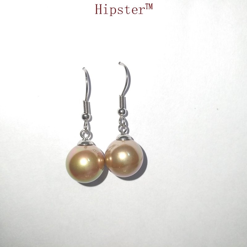 Champagne Gold Natural Pearl Short Refined Grace Simple Personalized All-Match Earrings