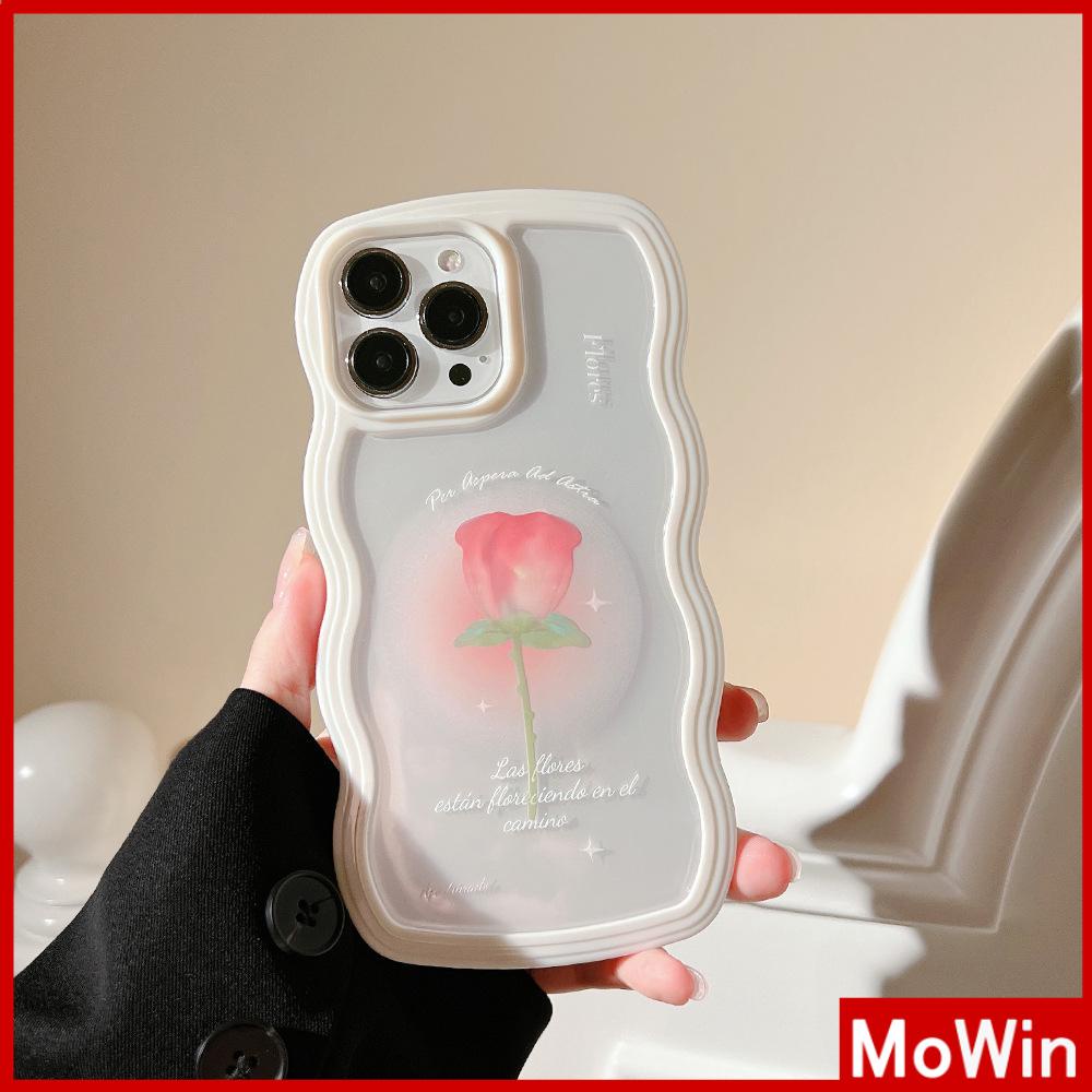 iPhone Case Candy Color Wave 2-in-1 Silicone Soft Case Airbag Shockproof Protection Camera Rose Flower Compatible For iPhone 11 Pro Max 13 Pro Max 12 Pro Max 7Plus xr XS Max