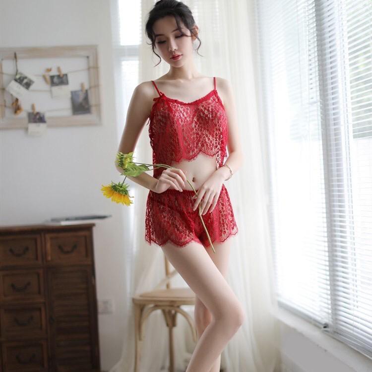 Ɛѵҽ Lingerie Set Pakaian Dalam Wanita Longnight sexy Korea Fashion Bahan Lace Women 1009