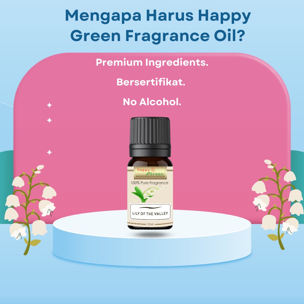 Happy Green Lily of the Valley Fragrance Oil - parfum Bunga Bakung Lembah