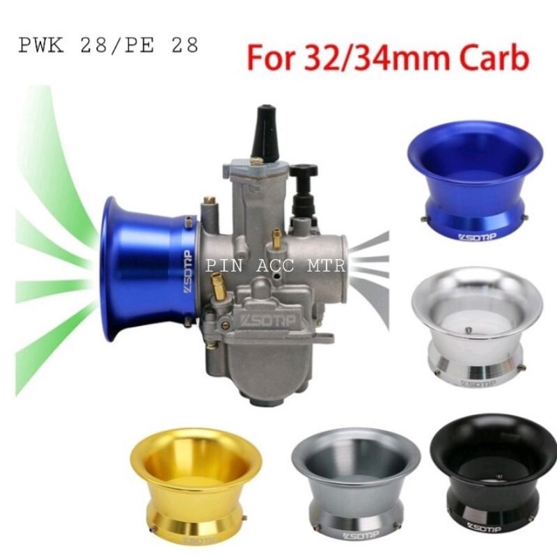 Corong Karbu Carbu Carburator 3in1 PE28 PWK28 PWL28 corong karbu plus tutup dan variasi stelan